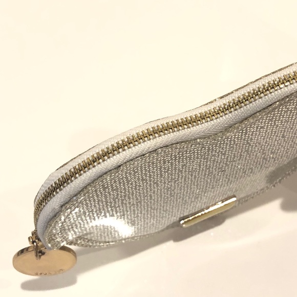 Deux Lux Heart Shaped Silver Sparkle Baby Pouch - Picture 12 of 16